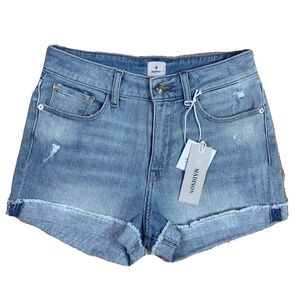 Madison Morgan High Rise Jean Shorts Womens Size 0/25 Inseam 2 Inch New NWT